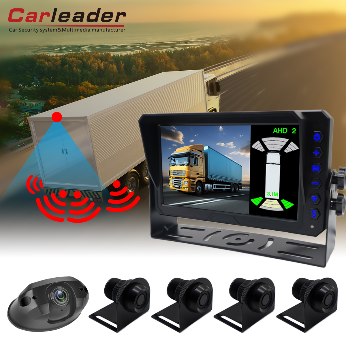 Carlaceader 7-inch ကားရပ်နားရာရေဒါသည်စောင့်ကြည့်လေ့လာရေးစနစ်ကိုပြောင်းပြန် ---- ကားရပ်နားရန်နေရာနှင့်ပြောင်းပြန်များအတွက်စံပြ