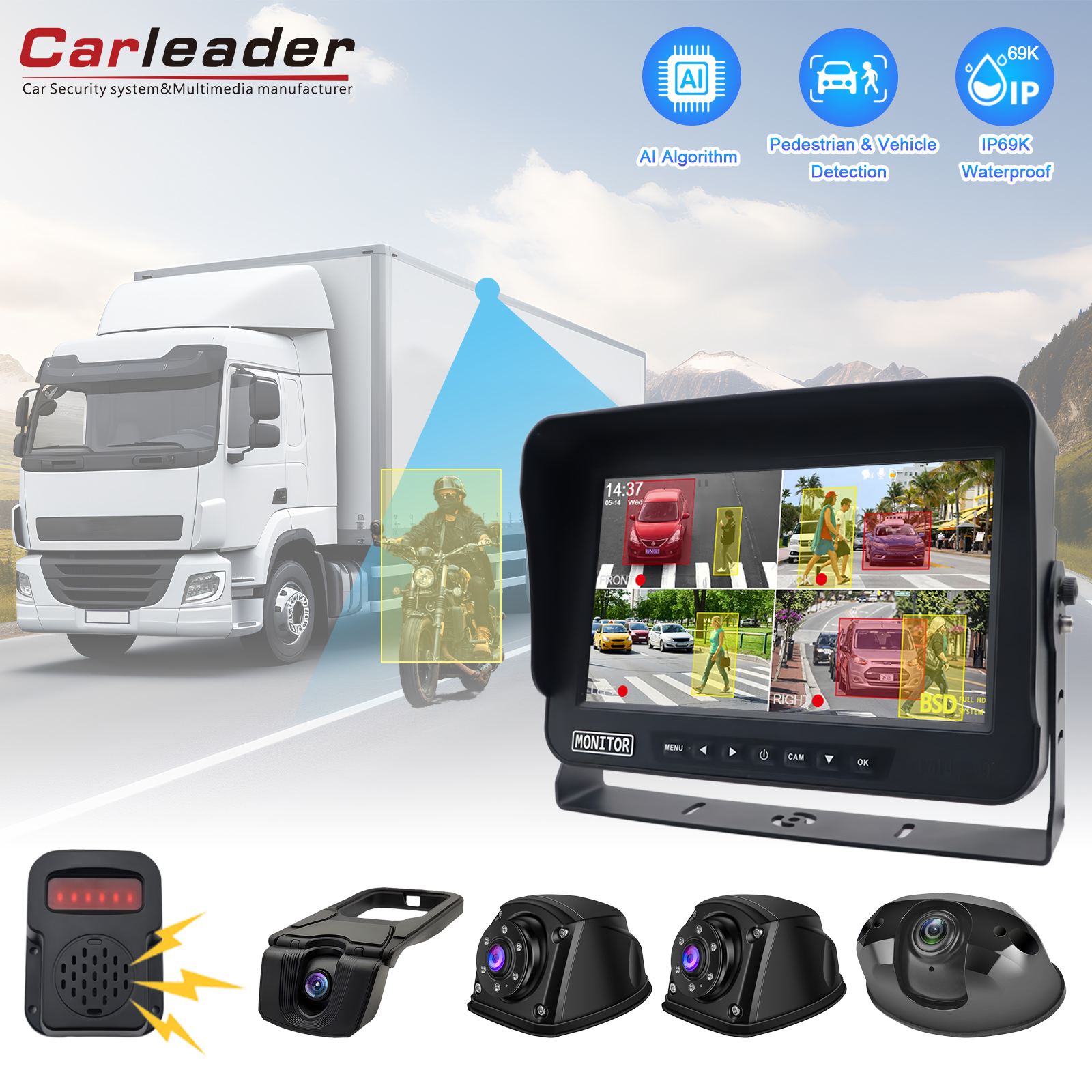 Carleader 10.1 လက်မယာဉ် BSD မျက်မမြင်အစက်အပြောက်ရှာဖွေတွေ့ရှိမှုစနစ်နှင့်အတူယာဉ်မောင်းလုံခြုံမှုကိုမြှင့်တင်ပါ