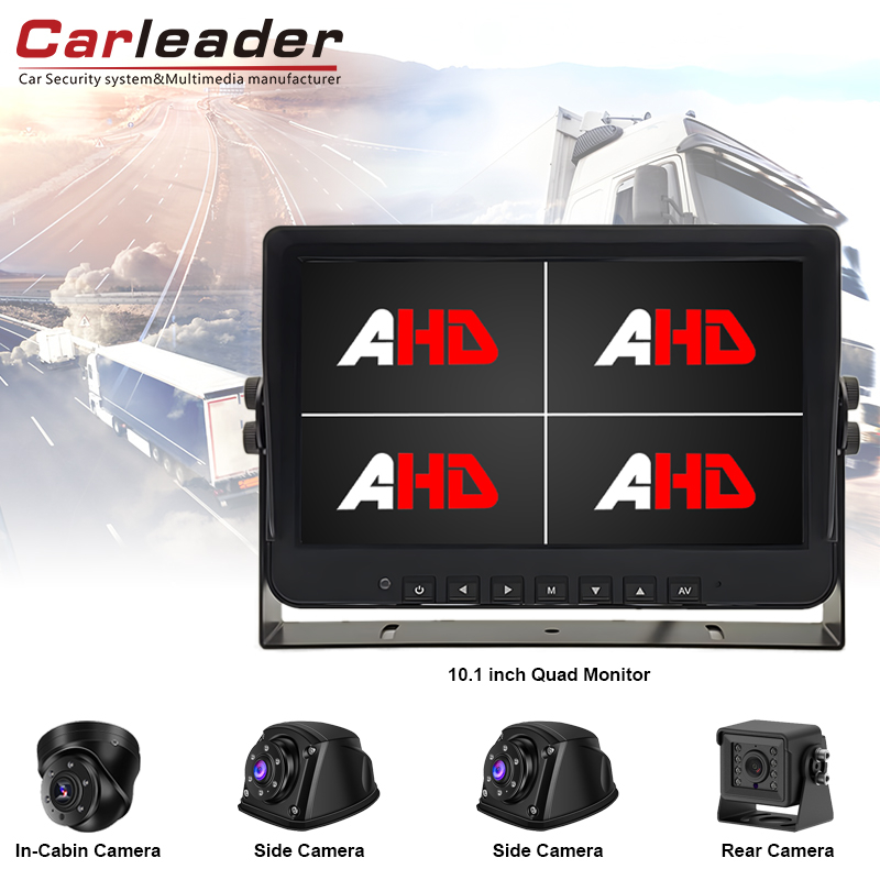 သင်၏စောင့်ကြည့်ရေးအတွေ့အကြုံကို Carleader 10.1 လက်မ 4AAD သွင်းအားစုများနှင့်အဆင့်မြှင့်တင်ခြင်း Quad Ahd Comport Monitor နှင့်ကင်မရာကိရိယာများကိုကြည့်ပါ