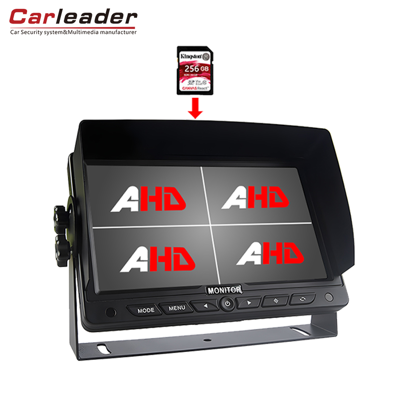 Carleader 7 လက်မအရွယ်ကုန်တင်ကား HD Quad Split Monitor Dvr Recording Function နှင့်အတူ Carleader 7 လက်မအရွယ်ကုန်တင်ကား HD Quad Split Monitor Dvr Recording Function နှင့်အတူ