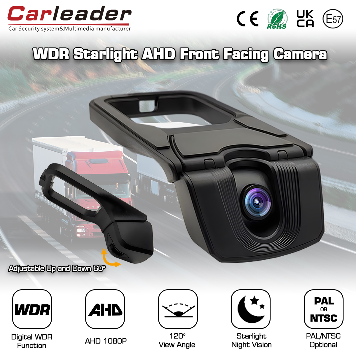 Carleader ရှေ့တွင် Starlight Vision ကင်မရာနှင့်အတူဒစ်ဂျစ်တယ် WDR function နှင့်အတူ Carleader ရှေ့တွင် Starlight Vision ကင်မရာနှင့်အတူဒစ်ဂျစ်တယ် WDR function နှင့်အတူ