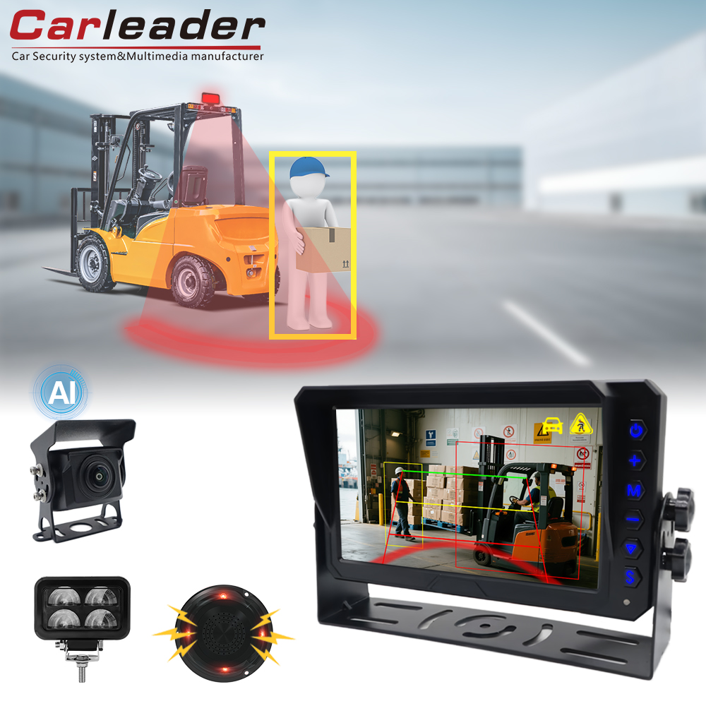 Carleader Ai ရှာဖွေတွေ့ရှိမှုစောင့်ကြည့်လေ့လာရေးစနစ်သည် forklift အတွက် u-shape သတိပေးချက်နှင့်အတူ