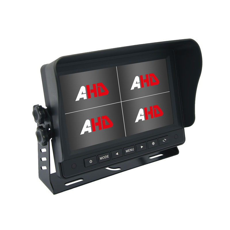 Carleader 7 လက်မ 4CH Quad View Display AHD Vehicle Monitor သည် ရှင်းလင်းပြီး ယုံကြည်စိတ်ချရသော ယာဉ်စောင့်ကြည့်ခြင်း