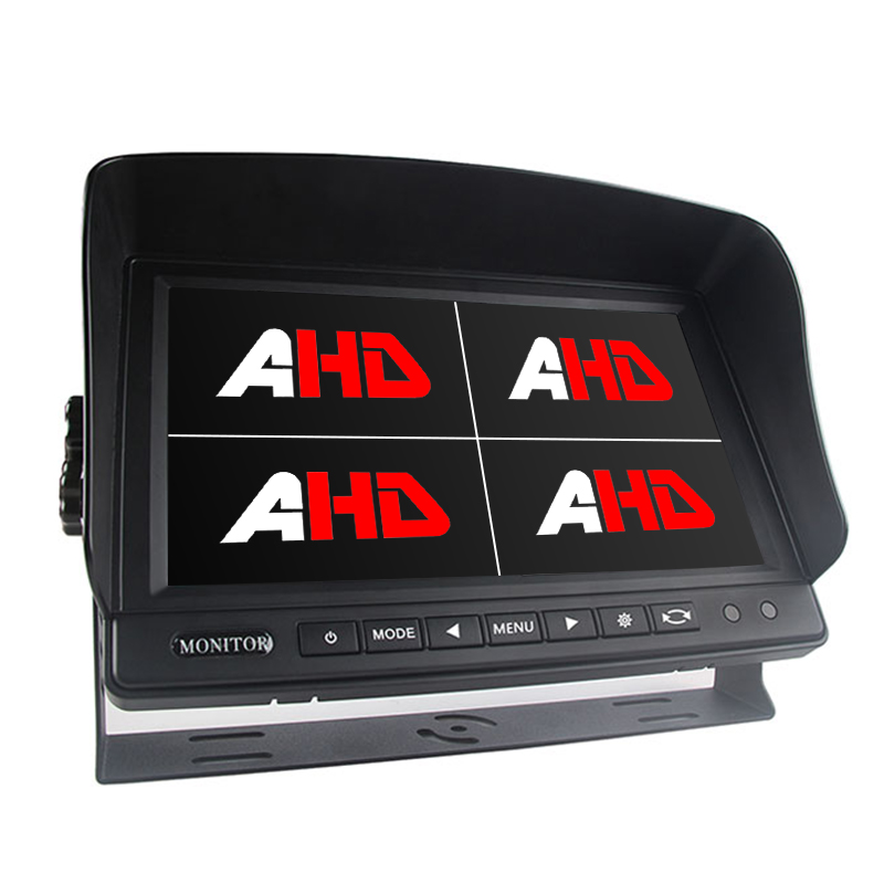 Carleader 9 လက်မ 4CH AHD Inputs Quad Display Heavy Duty Vehicle Monitor