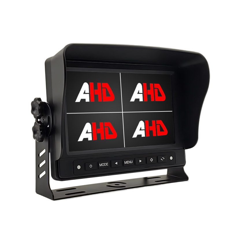 Carleader 7 လက်မ ရေစိုခံ Quad Split Display Heavy Duty Truck Monitor