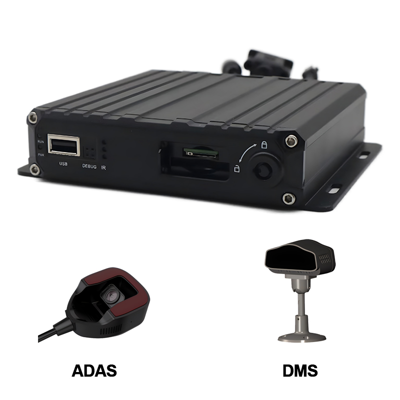4Cl နှင့် ADAS ကင်မရာနှင့်အတူ 4CH AI Intelligent Mobile DVR