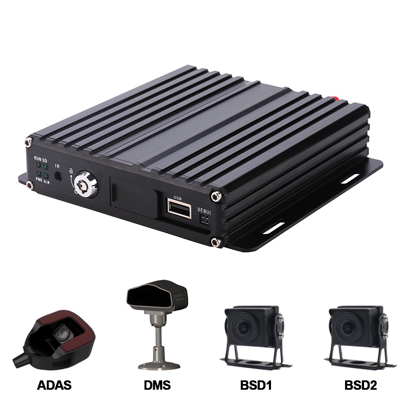 4ch Ai SD Mobile DVR Support Adas + DMS + BSD
