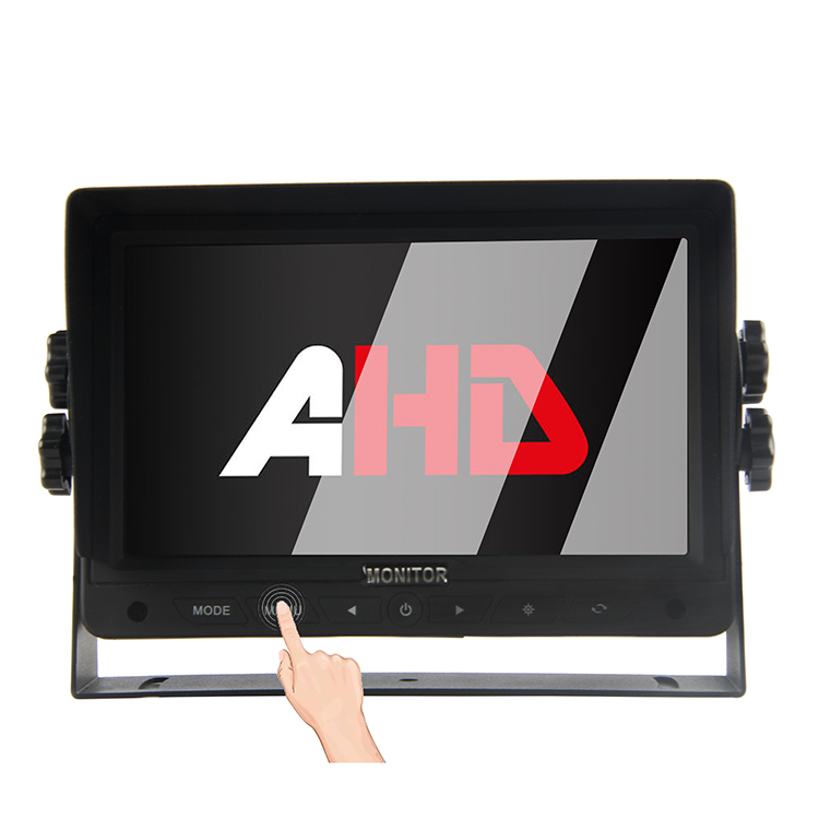 7 လက်မ 2CH AHD Inputs Car Monitor ကို ထိတွေ့ခလုတ်များ