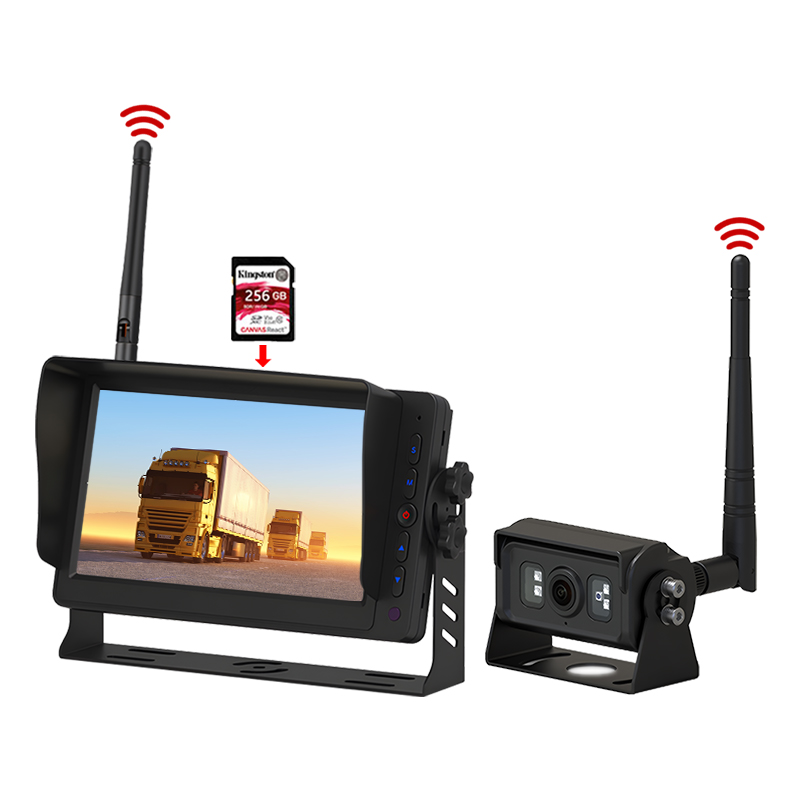 7 လက်မ DVR မှတ်တမ်း 2.4GHz ဒီဂျစ်တယ်ကြိုးမဲ့စောင့်ကြည့်ရေးစနစ်