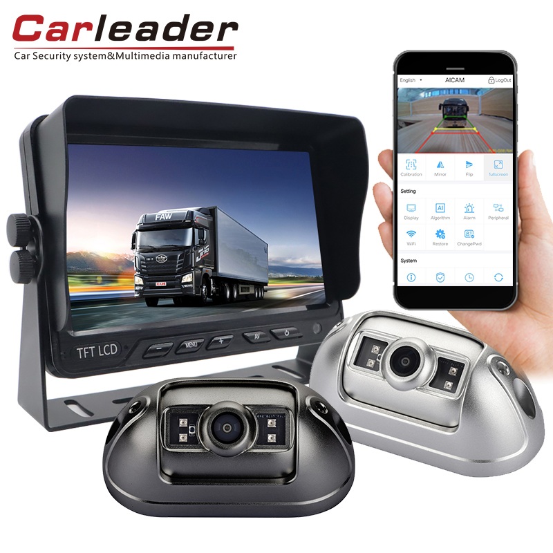 7 လက်မ HD Car Monitor AI လမ်းသွားလမ်းလာ ထောက်လှမ်းမှု BSD စနစ်