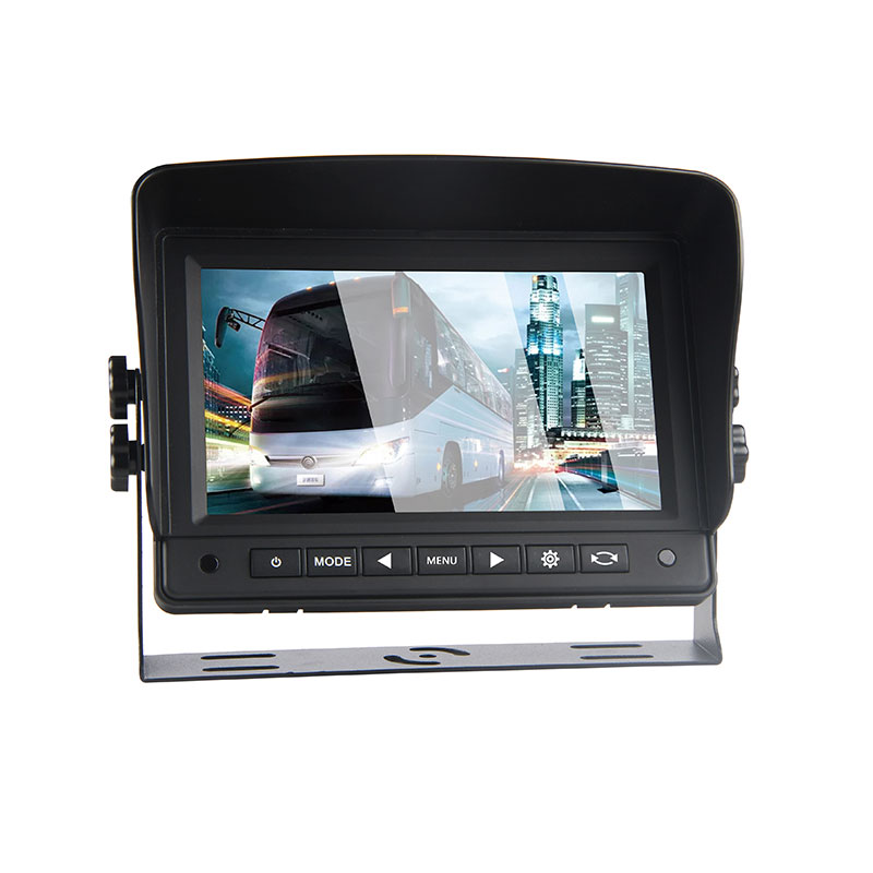 ကင်မရာနှစ်လုံးပါ ၀ င်သော 7inch လေးလံသော Dash Mount Monitor