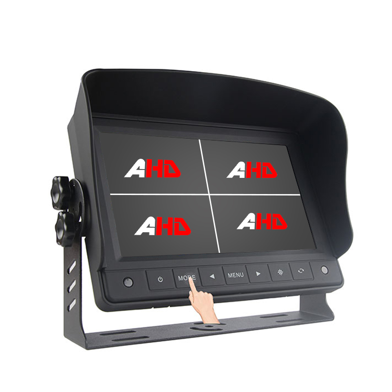 7 လက်မ Quad Split Display Vehicle Touch Buttons AHD Monitor