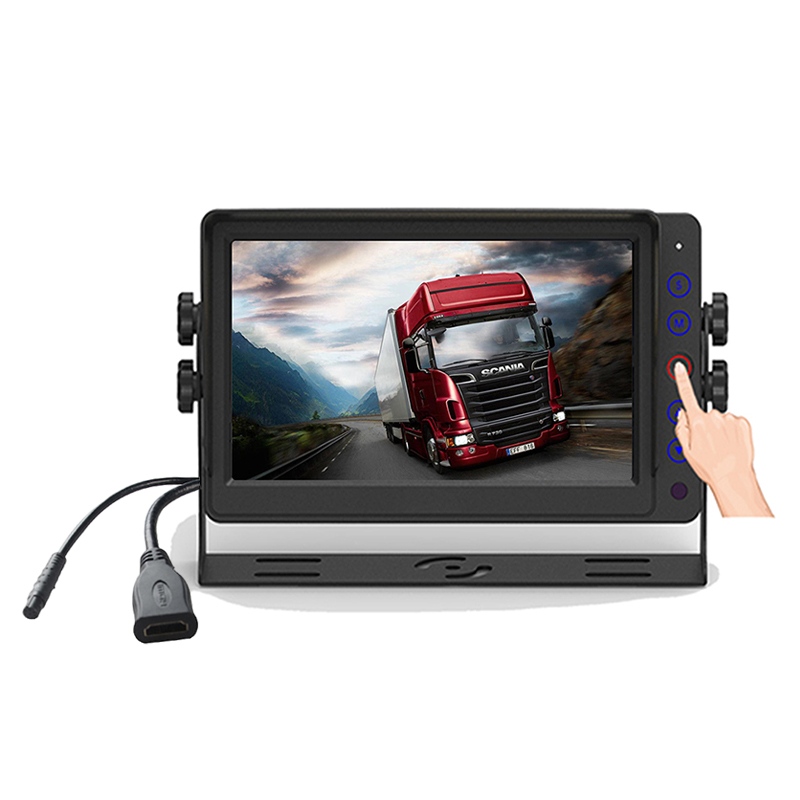7 လက်မ Touch Button HD Heavy Duty Vehicle Monitor Support CVBS နှင့် HD Signal Inputs