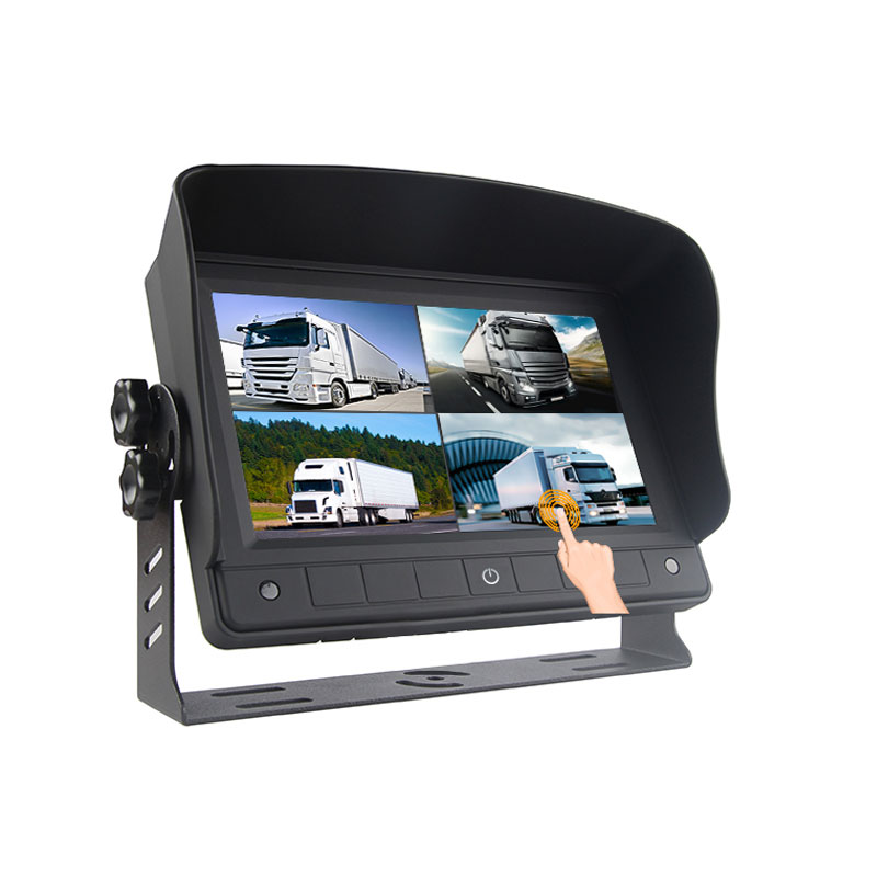 7 လက်မ Touch Screen Quad Split Display Vehicle AHD Monitor