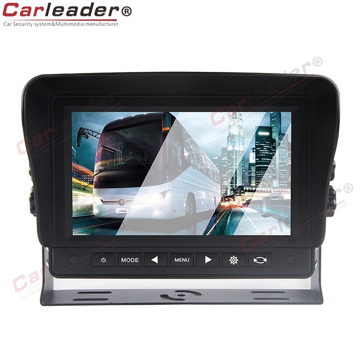 ကင်မရာနှစ်လုံးပါ ၀ င်သော 7inch လေးလံသော Dash Mount Monitor