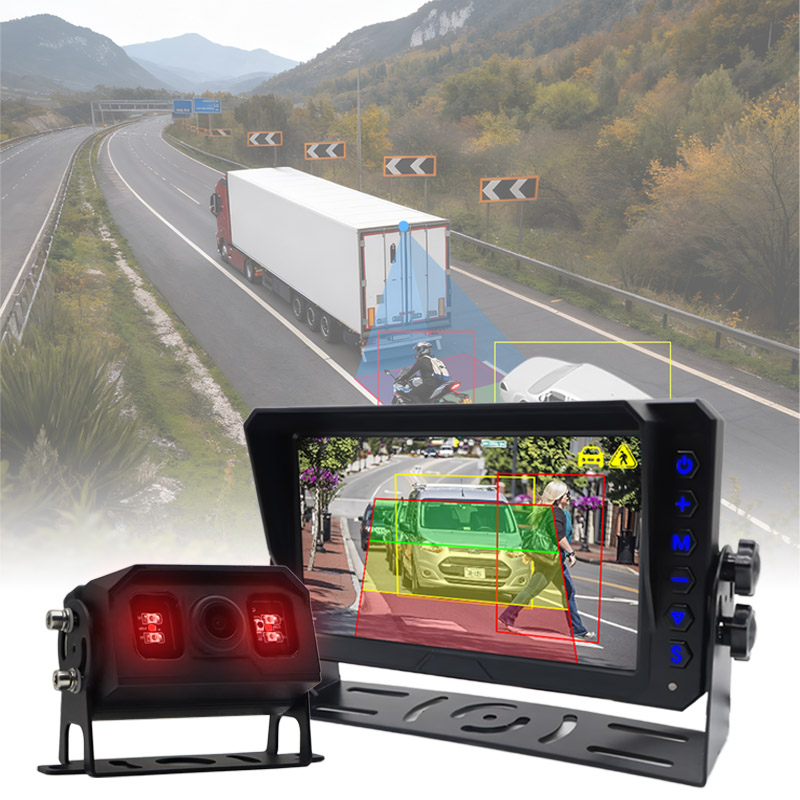 AI Blind Spot Detection Camera စနစ် တပ်ဆင်ပြီး အရောင်ပြောင်းခြင်း သတိပေးချက်အလင်း