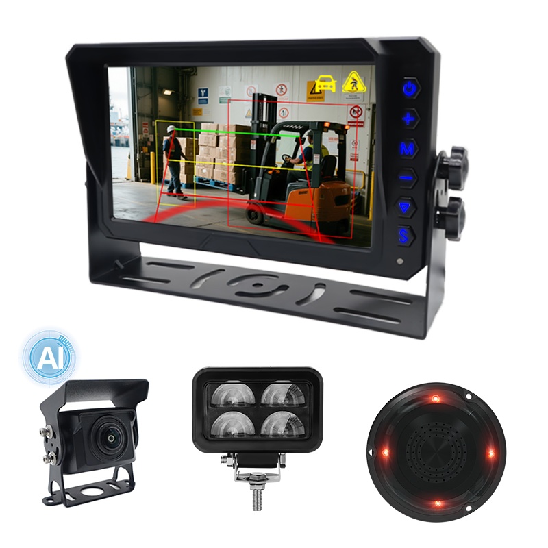 forklift အတွက် U-shape Work Light နှင့် AI ရှာဖွေတွေ့ရှိမှုစောင့်ကြည့်ရေးစနစ်