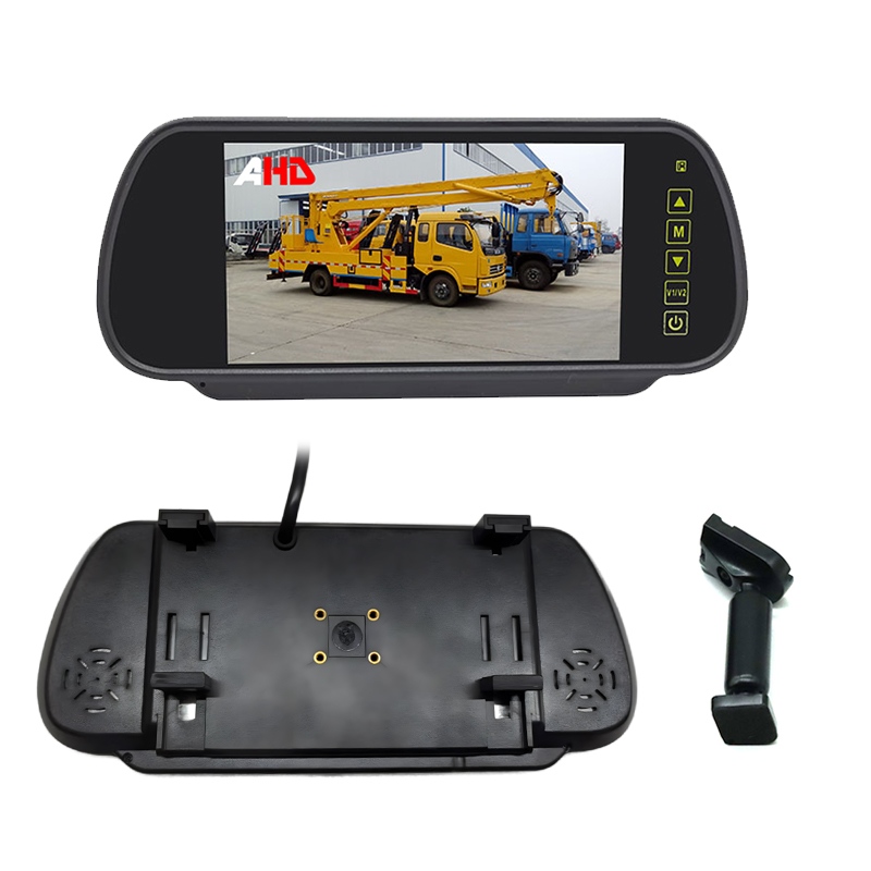 Dual Installation 7 လက်မ 2AV Inputs AHD Rear View Mirror Monitor