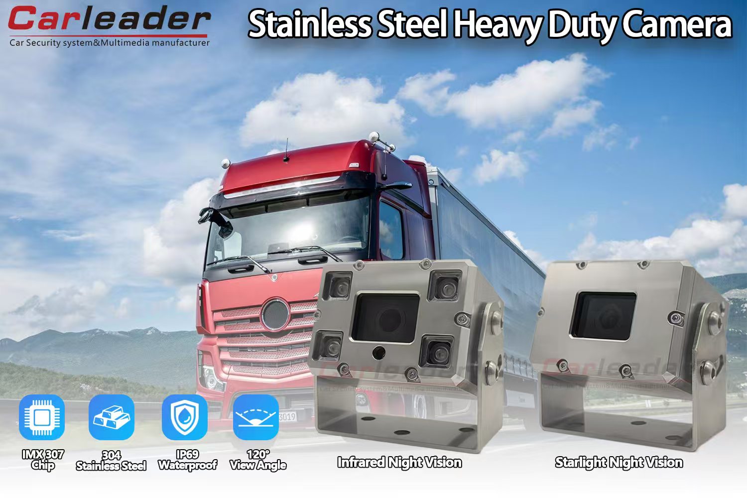 304 Stainless Steel Heavy Duty Car Camera